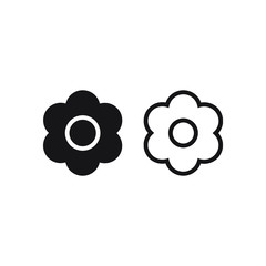 Flowers icon vector lines and filled. Vector illustration