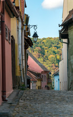 Fototapeta premium Sighisoara Romania, medieval tower view