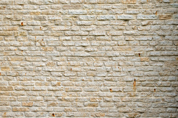 Magnificent old limestone brick wall.