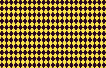 Yellow and Black Seamless Pattern - Diamond argyle repeating pattern design