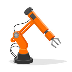vector illustration of an industrial robot
