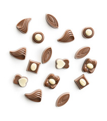 Various chocolate pralines