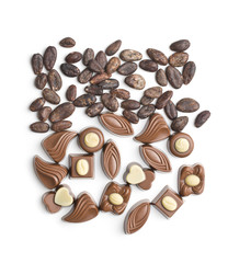 Various chocolate pralines
