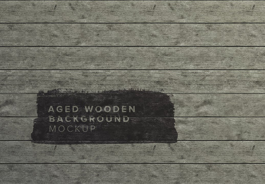 Aged Rustic Wooden Planks Mockup