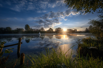 Morning, Buoy, Dubna River 