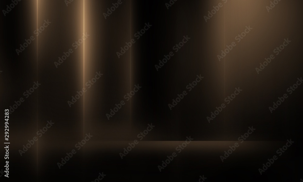 Wall mural empty scene in a dark room. shadows, rays of light, shadow. abstract background with bokeh effect. n