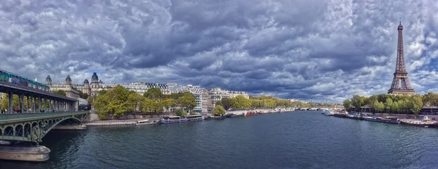 Beautiful Panorama of Paris 16 and Paris 7, France with Eiffel Tower included © Fabrice