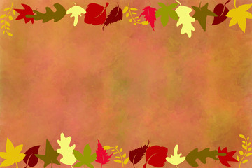 Naklejka na ściany i meble autumn background with leaves multicolored with space for your text