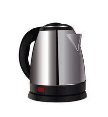 steel electric kettle vector illustration