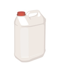 white plastic canister vector illustration