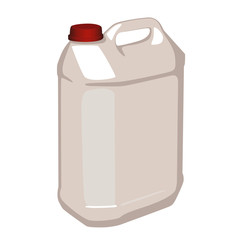 white plastic canister vector illustration