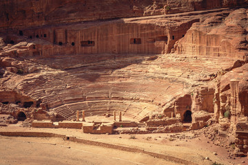 The ancient Roman Theater, Petra, Jordan