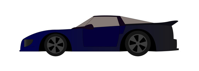 sport car 2d vector illustration