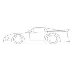 sport car 2d vector illustration