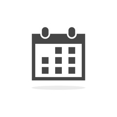 Calendar icon isolated on white