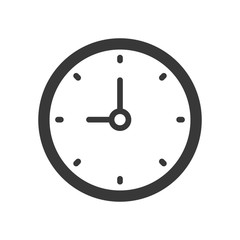 Clock circular outline icon logo