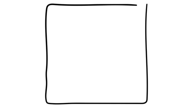 Icon Square whiteboard animation 4K footage