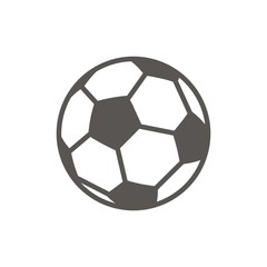 Soccer ball icon isolated on white