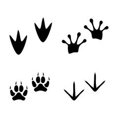 Set of animal footprints icon