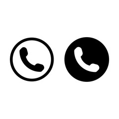 Phone symbol in a circle icon