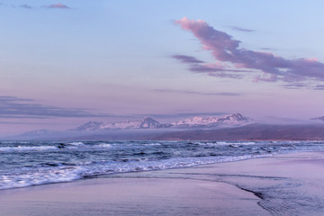 オホーツク海の夕暮れ