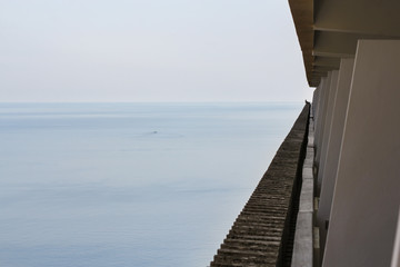 Sea view from the balcony.