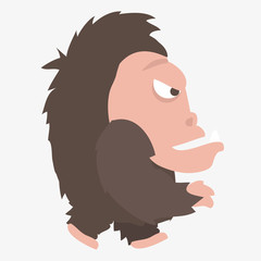 Illustration of cartoon vector monkey. Funny monkey.