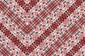 Textured African fabric, red and white colors