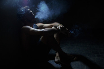 smoking boy