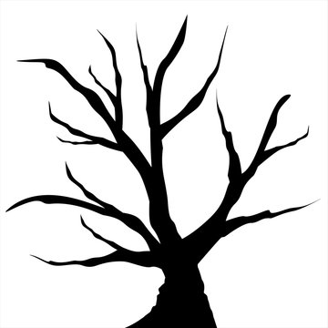 Silhouette of a tree for Halloween