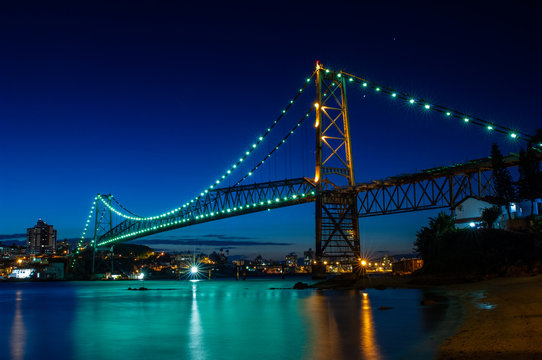 Hercilio Luz bridge in the night © ChristianHerzog