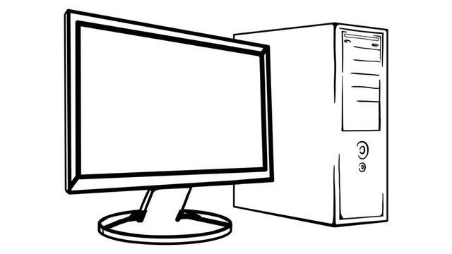 PC whiteboard animation 4K footage