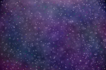 Dark purple background with small drops and circles.