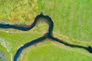 Fototapeta premium Lake Cerknica (Slovene: Cerknisko Jezero, Cerkniško jezero ) is an intermittent lake on Cerknica Polje ( Cerknisko Polje ) an biggest karst phenomena in Slovenia.