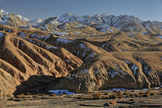 Central Altyn Tagh-mountains Seen From Nnal.Highway G315-North Xorkol Basin. Xinjiang-China-0508