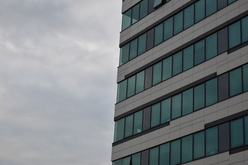 modern building with buildings
