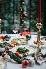 Christmas Family Dinner Table Concept