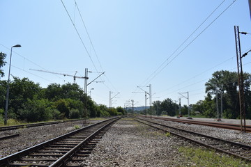 Fototapeta na wymiar railway for trains