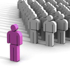 Teamwork and business partnership concepts, original 3d rendering