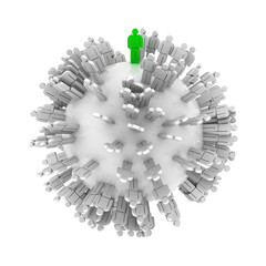 Teamwork and business partnership concepts, original 3d rendering