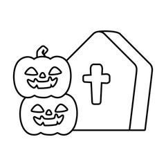 trick or treat - happy halloween line design
