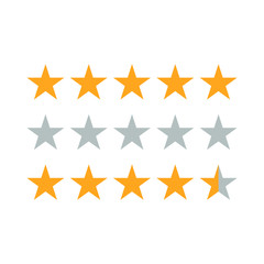 rating star for review app - vector illustration 