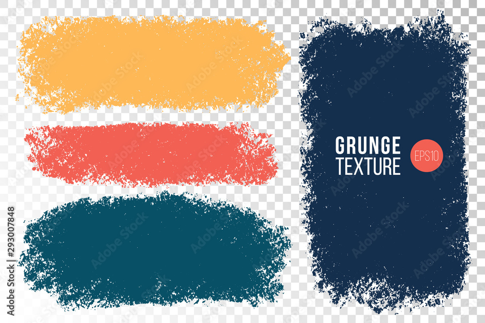 Poster hand painted various shapes for backdrops. vector textured different color elements for designs. sim
