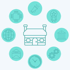 Cottage vector icon sign symbol