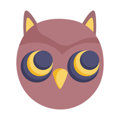owl face bird animal icon