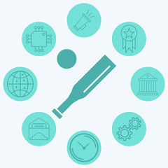 Cricket vector icon sign symbol