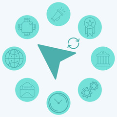 Cursor vector icon sign symbol