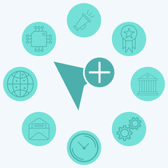 Cursor vector icon sign symbol