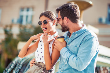 Happy couple spending time together