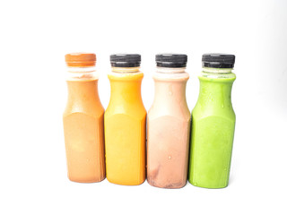 Water bottles containing various colors